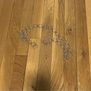 Silver Chain Belt with Metal Clasp